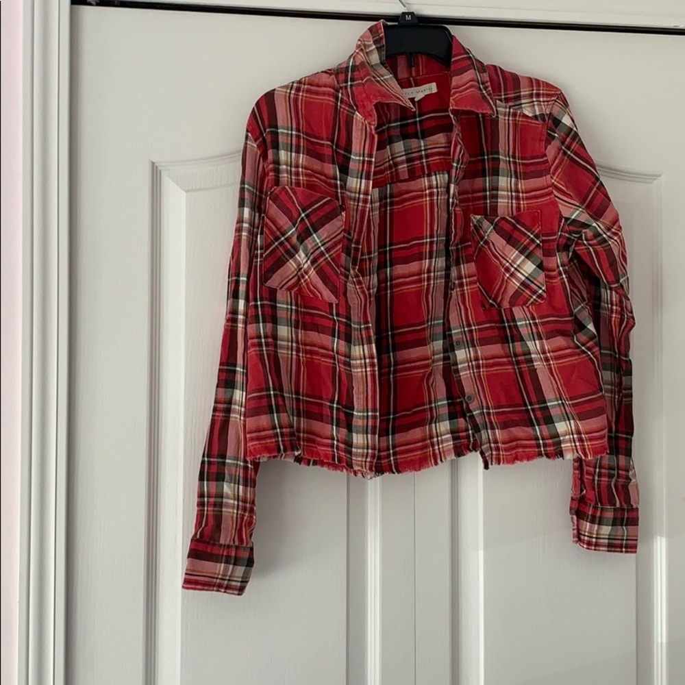 L.A. Hearts cropped flannel